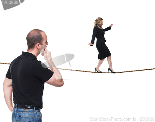 Image of woman on rope