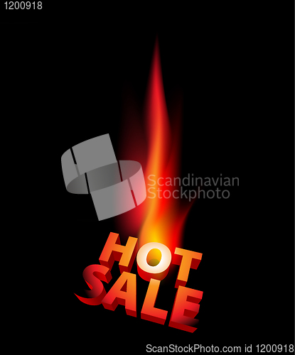 Image of Hot sale anouncement with big flame