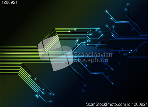 Image of electronic circuit abstract background