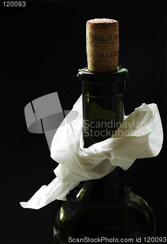 Image of bottle with napkin