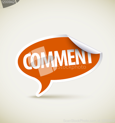 Image of Comment - speech bubble as pointer with white border