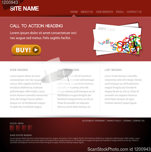 Image of Modern website template