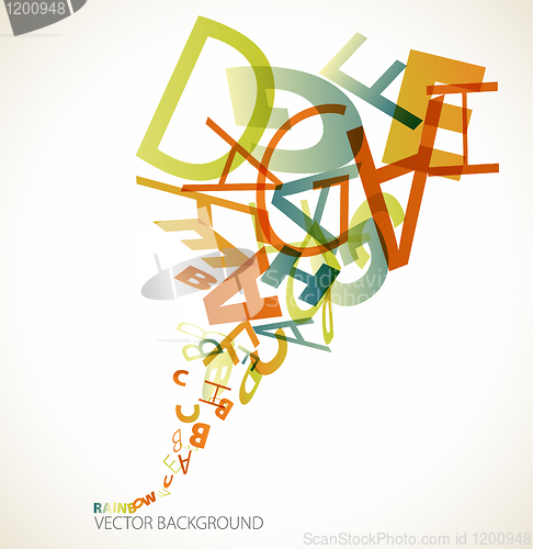 Image of Abstract retro background with letters