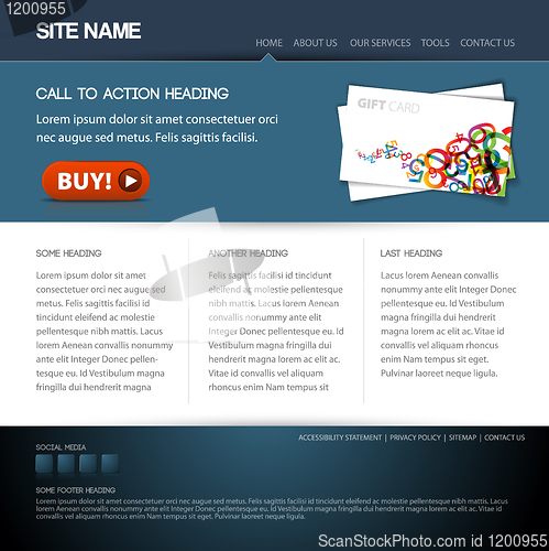 Image of Modern website template