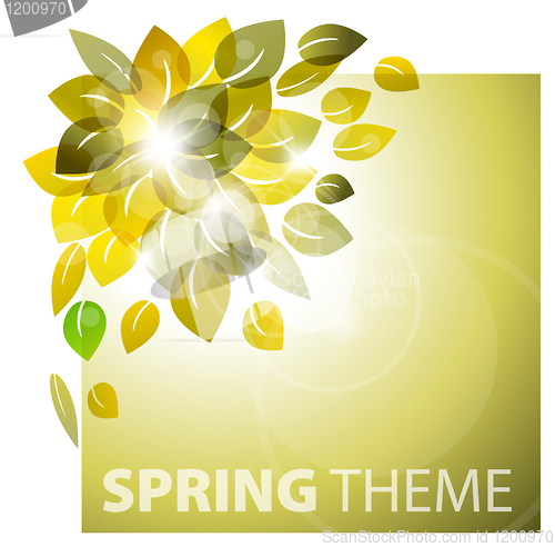 Image of Spring leafs abstract background