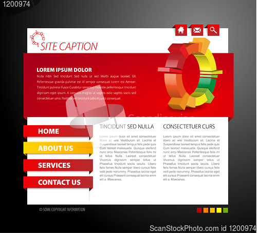 Image of Modern web page template