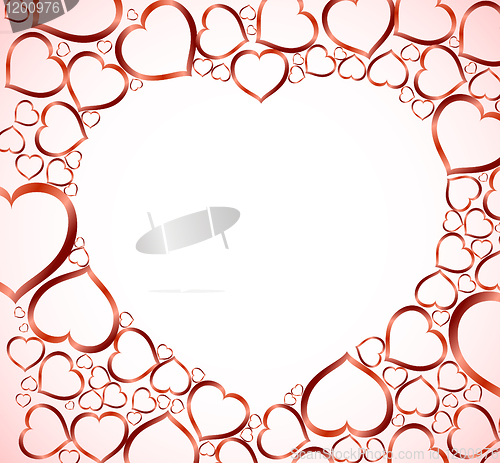 Image of Valentines background with red hearts