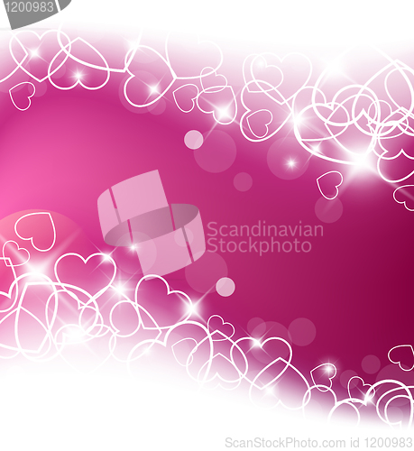 Image of Love vector background made from white hearts