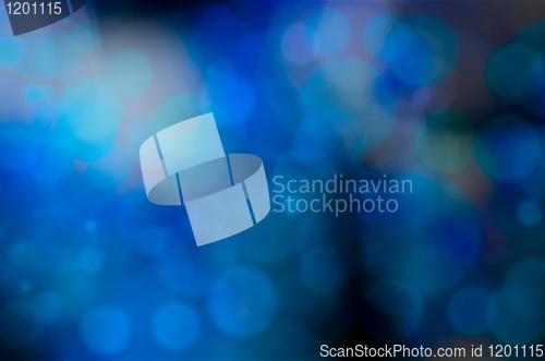 Image of blue bokeh blur lights