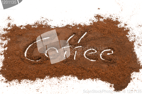 Image of milled coffee sign