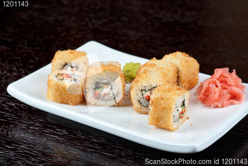 Image of sushi rolls