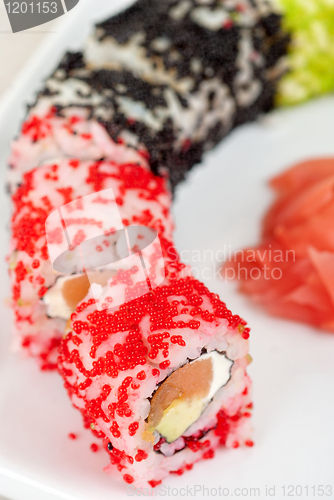 Image of sushi rolls