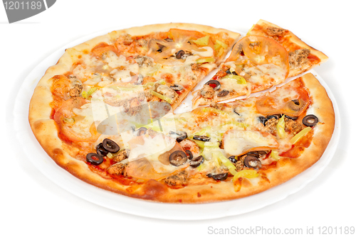 Image of seafood pizza