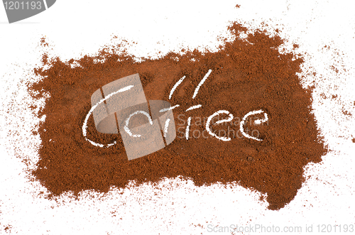 Image of milled coffee sign