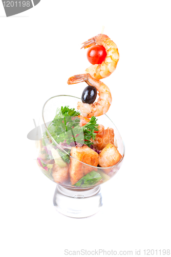 Image of Fried kebab of shrimps and fish