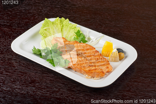 Image of Grilled salmon steak