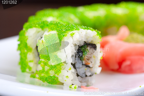 Image of sushi rolls