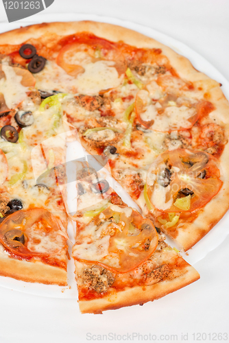 Image of seafood pizza
