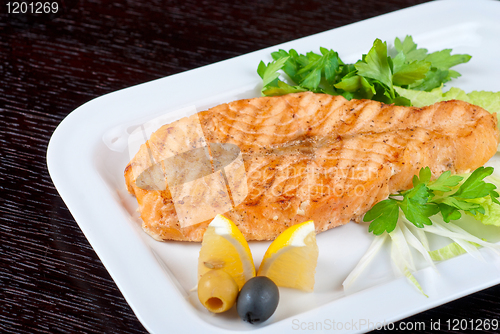 Image of Grilled salmon steak