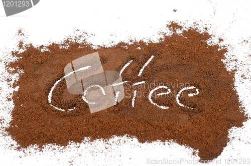 Image of milled coffee sign