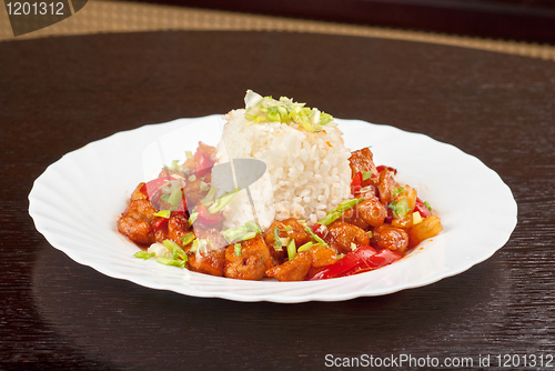 Image of Pork meat and japanese rice