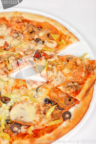 Image of seafood pizza