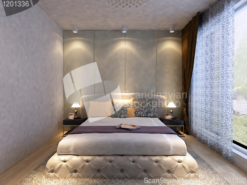 Image of rendering of home interior focused on bed room 