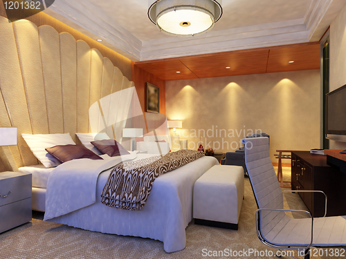 Image of rendering of home interior focused on bed room 