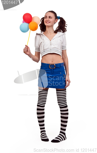 Image of girl in striped socks