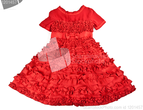 Image of elegant baby red dress