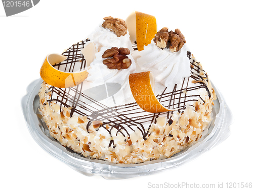 Image of Cake with cream and nuts