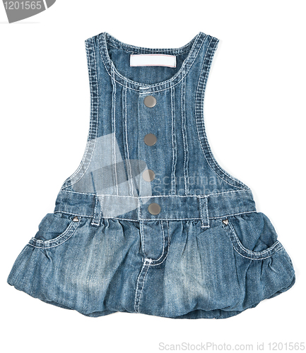 Image of baby blue denim dress