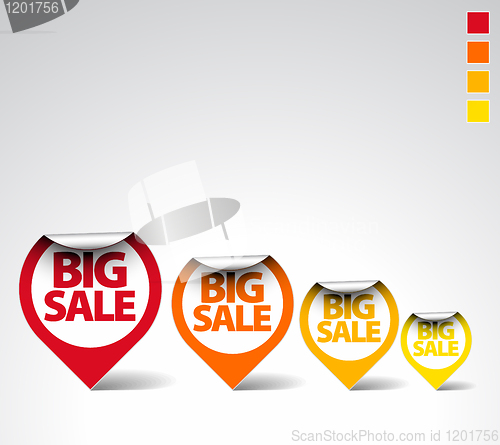 Image of Colorful Round Sale Labels