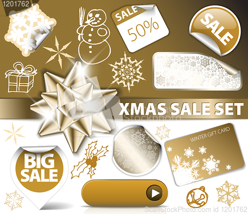 Image of Set of Christmas golden discount tickets