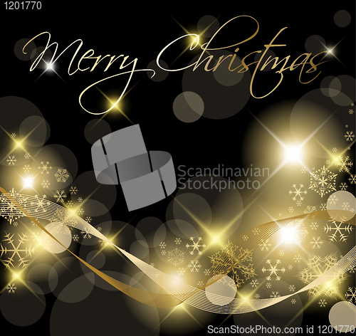 Image of Black and Golden Christmas background