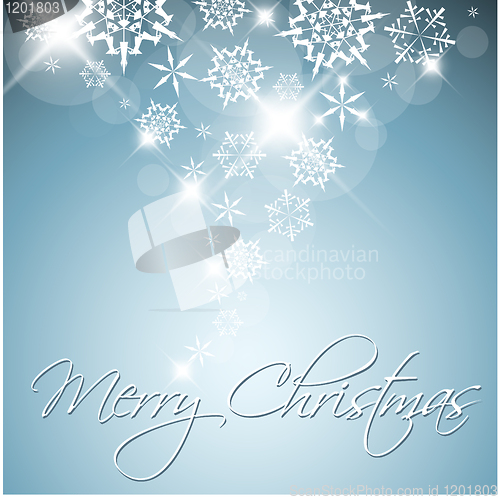 Image of Blue Vector Christmas background