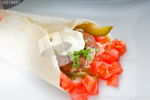 Image of falafel wrap