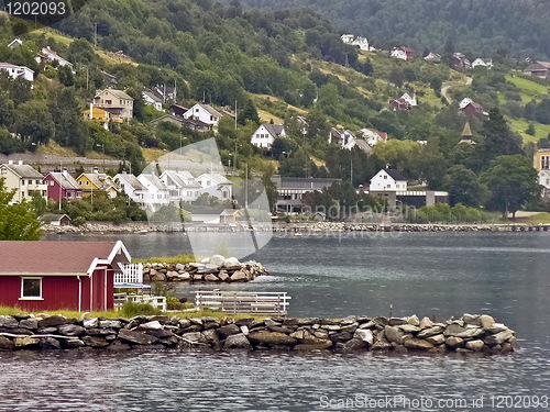 Image of Nordic town in the mountains