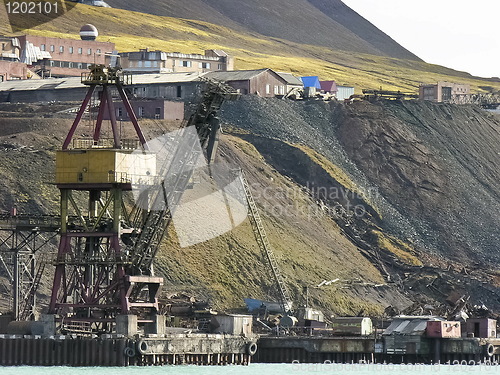 Image of Old industrial port in svalbard