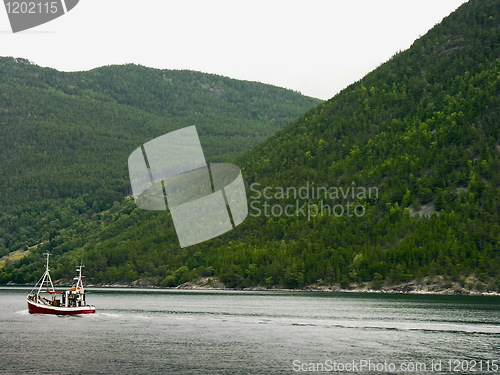 Image of Nordic boat in a lake