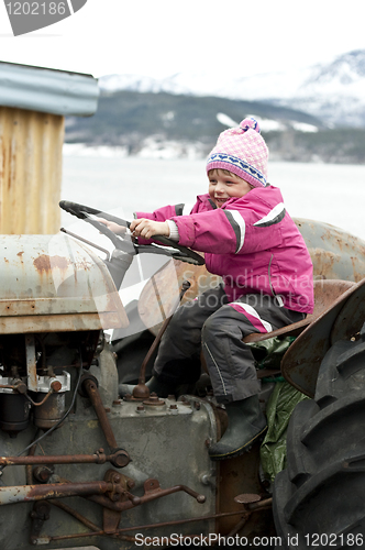 Image of Child on tractor