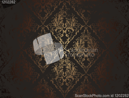 Image of Floral grunge seamless ornament