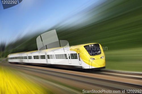 Image of Fast train in motion 