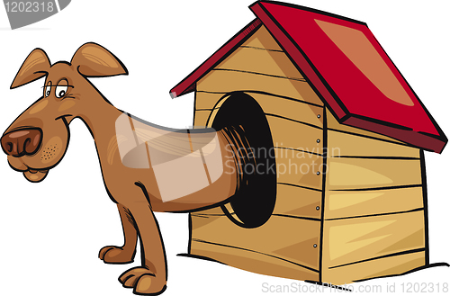 Image of dog in kennel