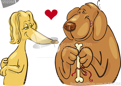 Image of Dogs in love
