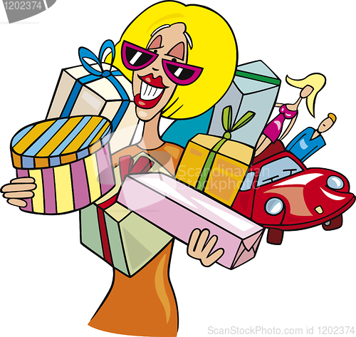 Image of Woman on shopping