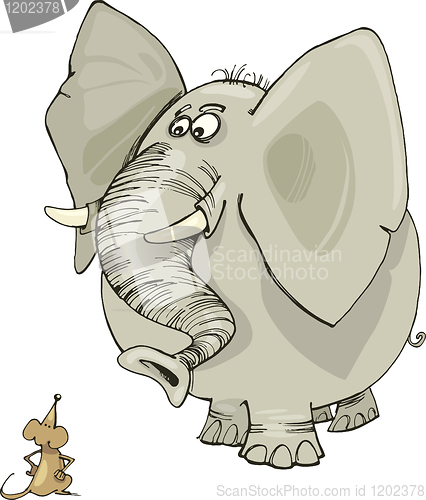 Image of Elephant and mouse