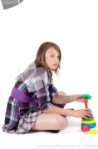 Image of Teenager girl in studio