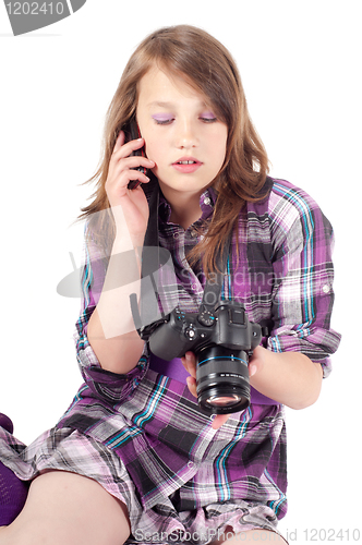 Image of Teenager girl in studio