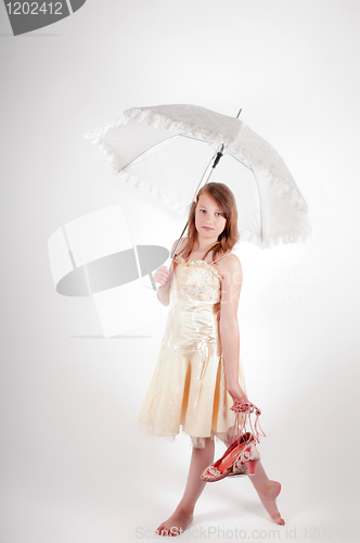 Image of Teenager girl in studio